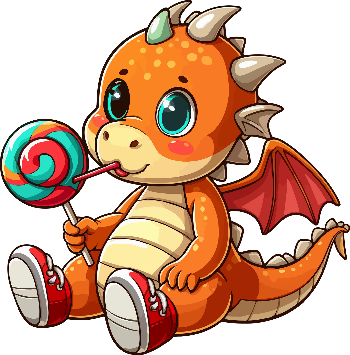 Baby Dragon with Lolipop - Baby Tee