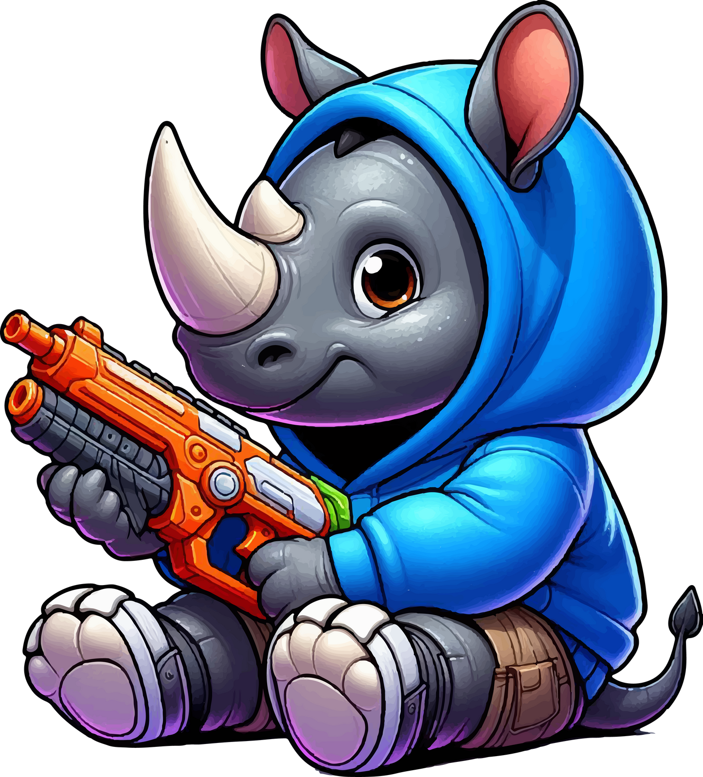 Baby Rhino with Foam Dart Blaster - Baby Tee