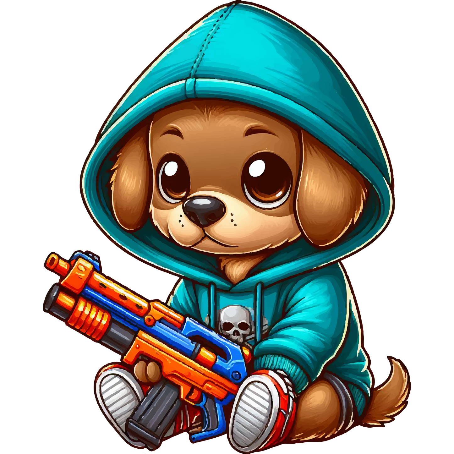Brown Puppy with Foam Dart Blaster - Baby Tee