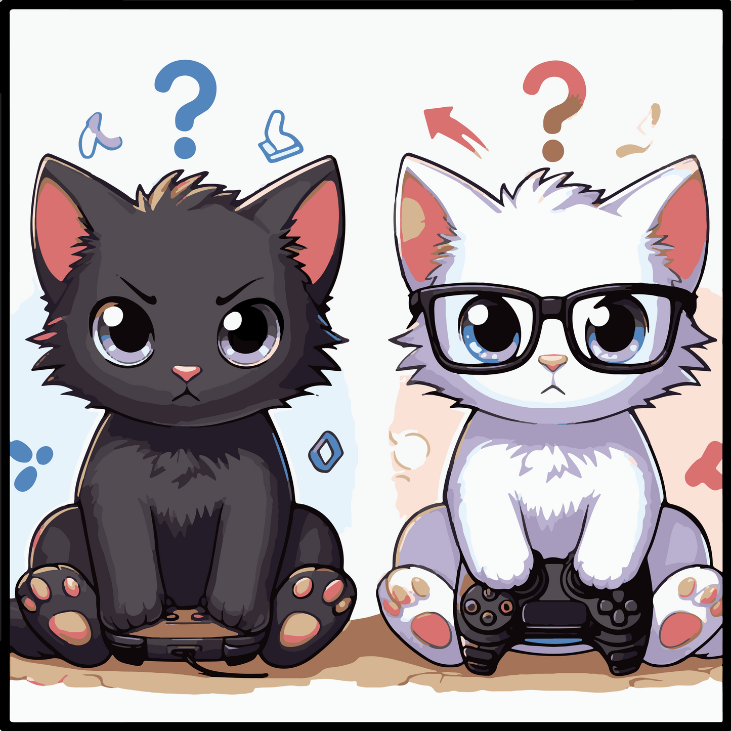 Gamer Kittens - Brothers - Lightweight Zip Hoodie