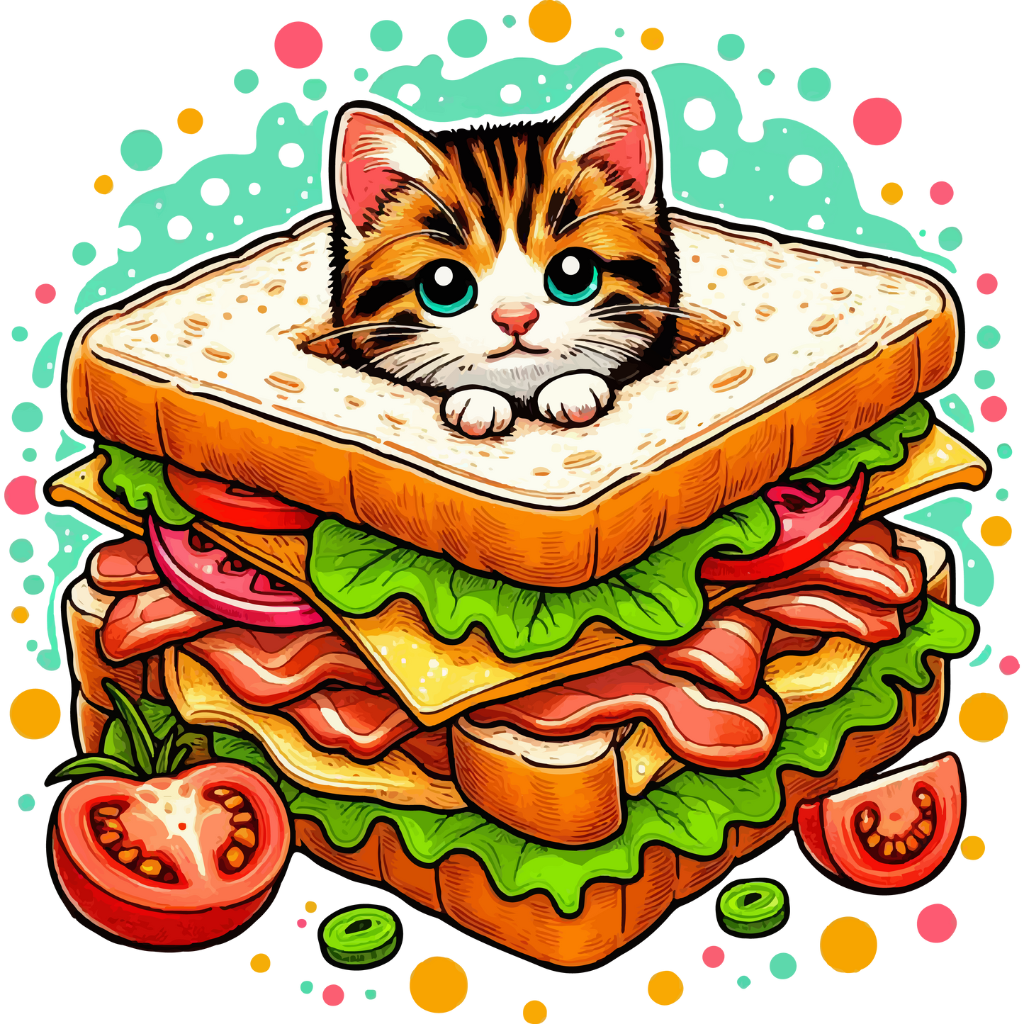 Kitten in a Sandwich - Baby Tee