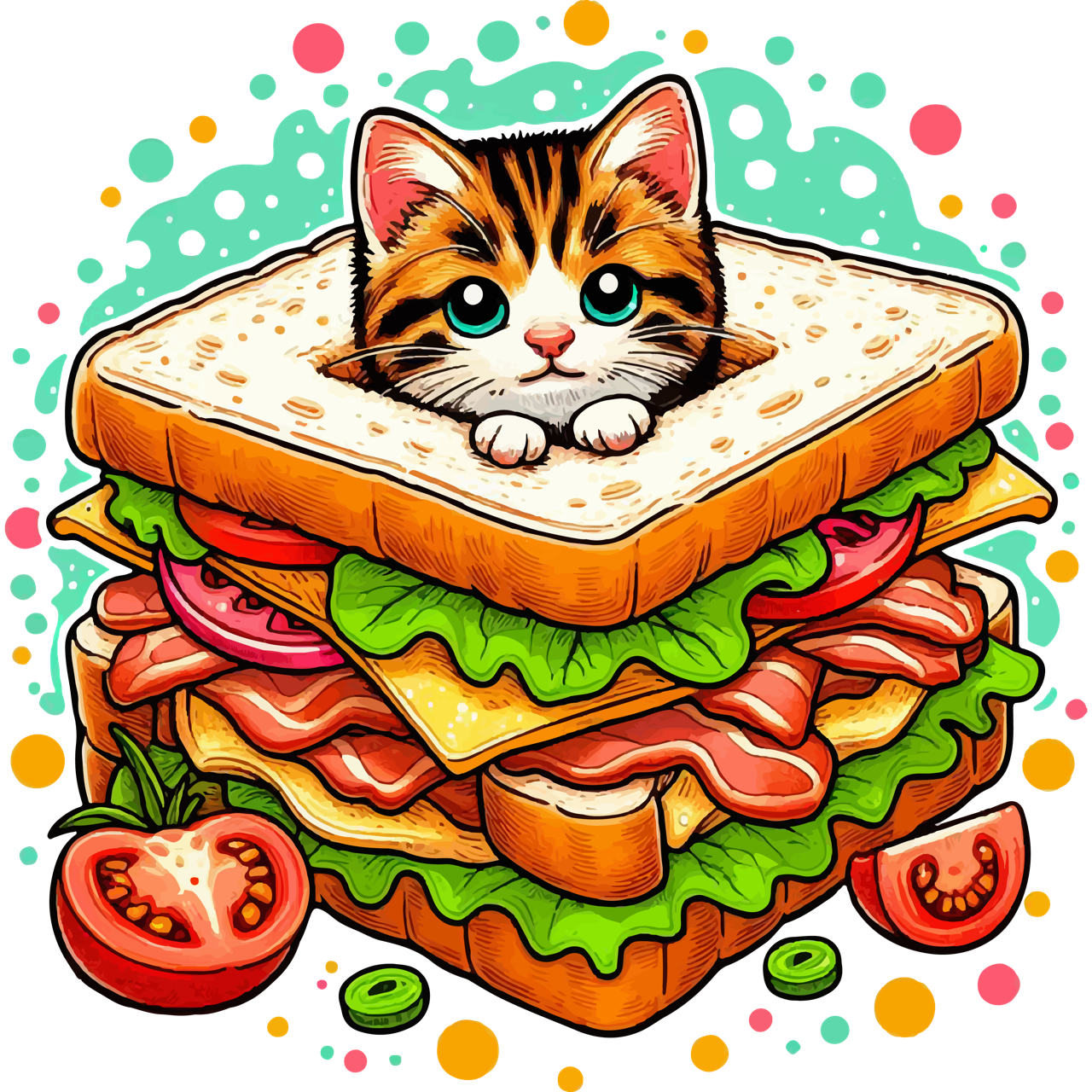 Kitten in a Sandwich - Youth Sweatshirt