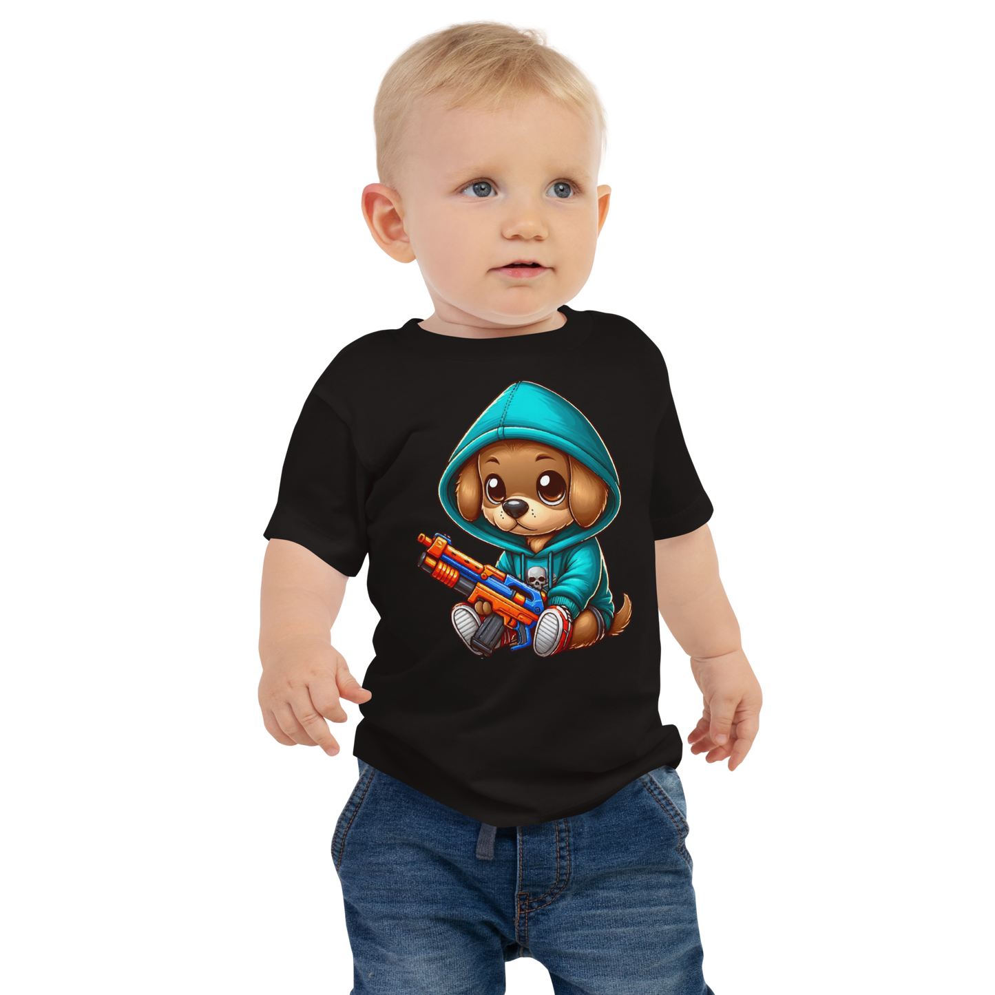 Brown Puppy with Foam Dart Blaster - Baby Tee