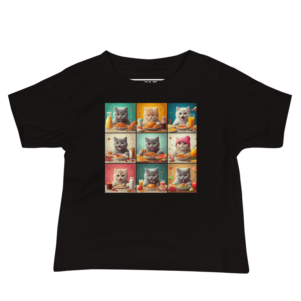 Kittens Eating Collage - Baby Tee