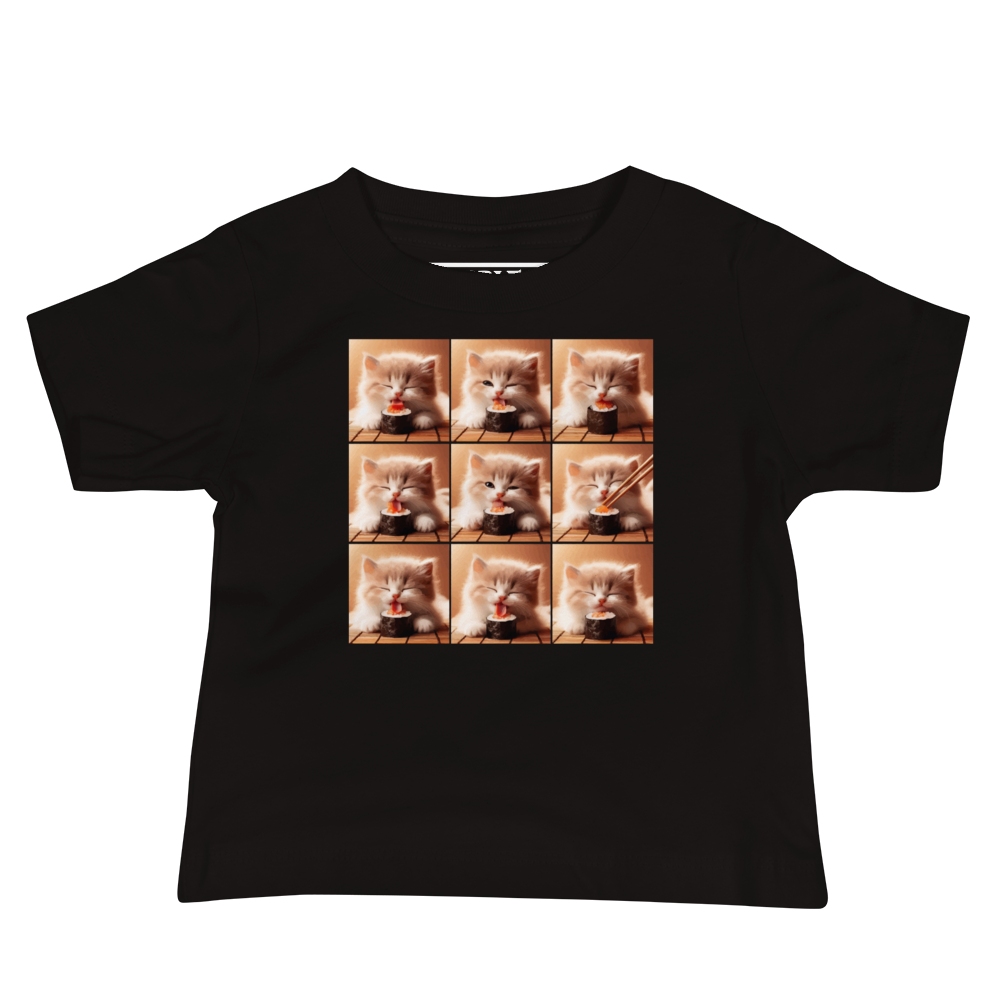 Kittens Eating Sushi Collage - Baby Tee