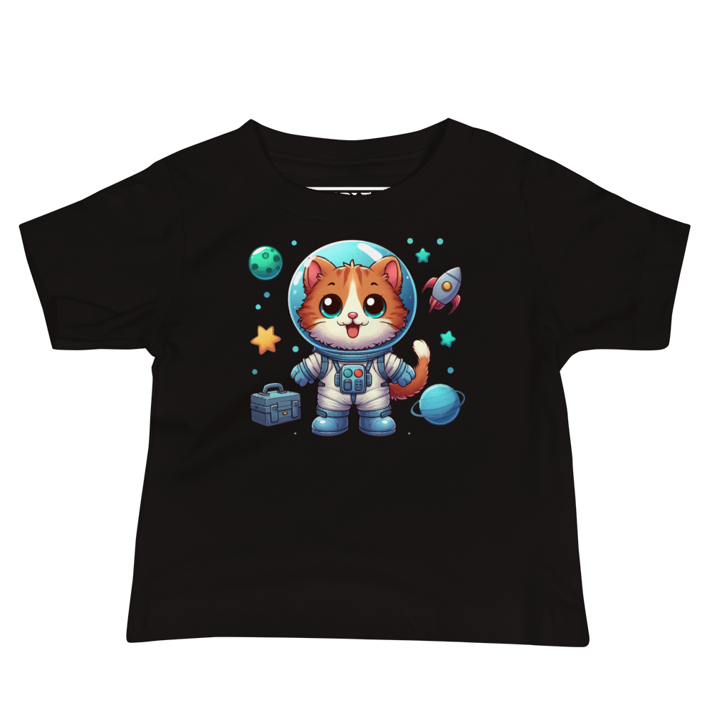 Space Kitten with Planets - Baby Tee