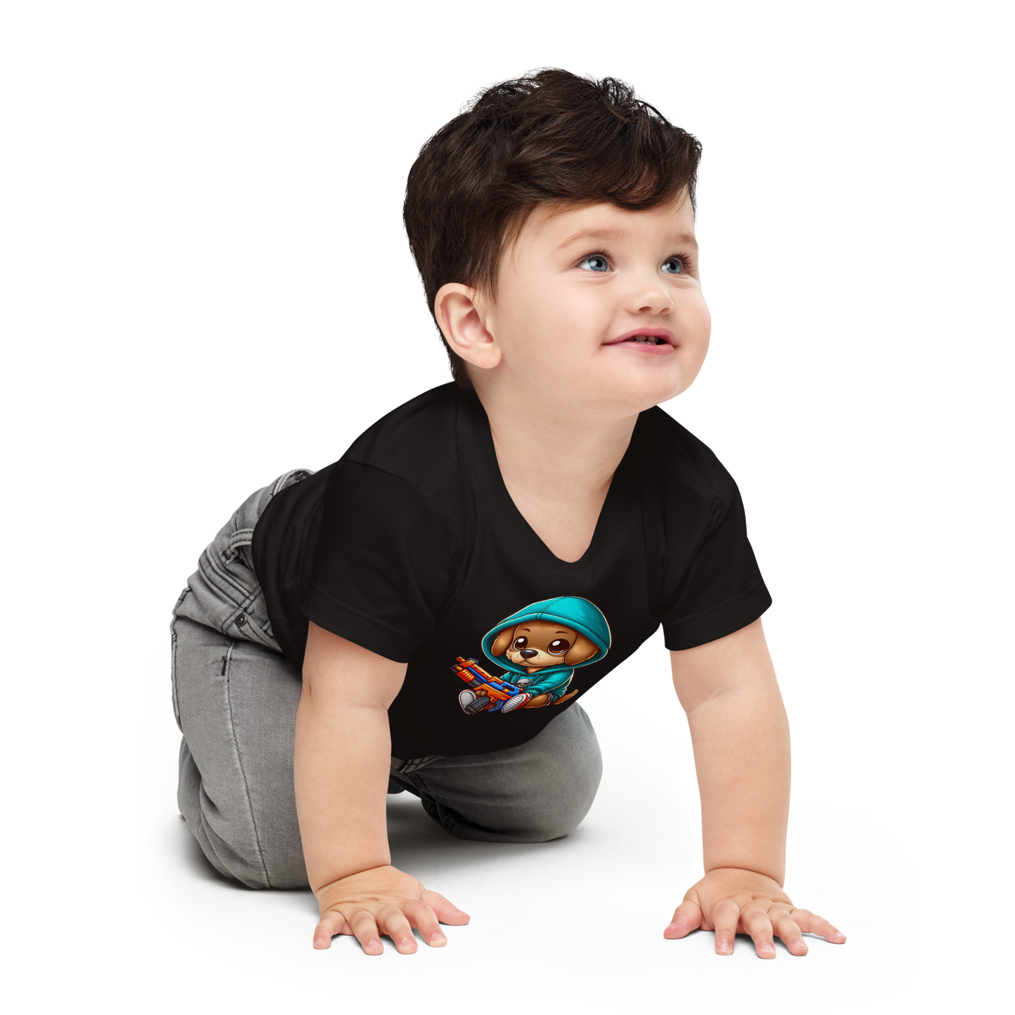 Brown Puppy with Foam Dart Blaster - Baby Tee