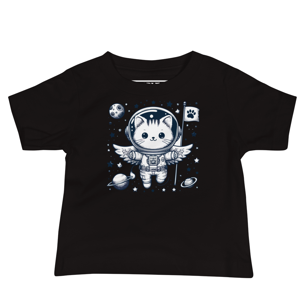 Space Kitten with Stars - Baby Tee