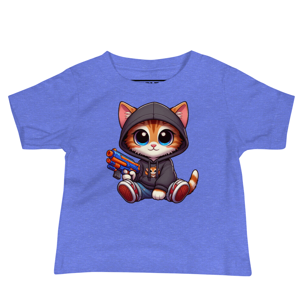 Orange Kitten with Foam Dart Blaster - Baby Tee