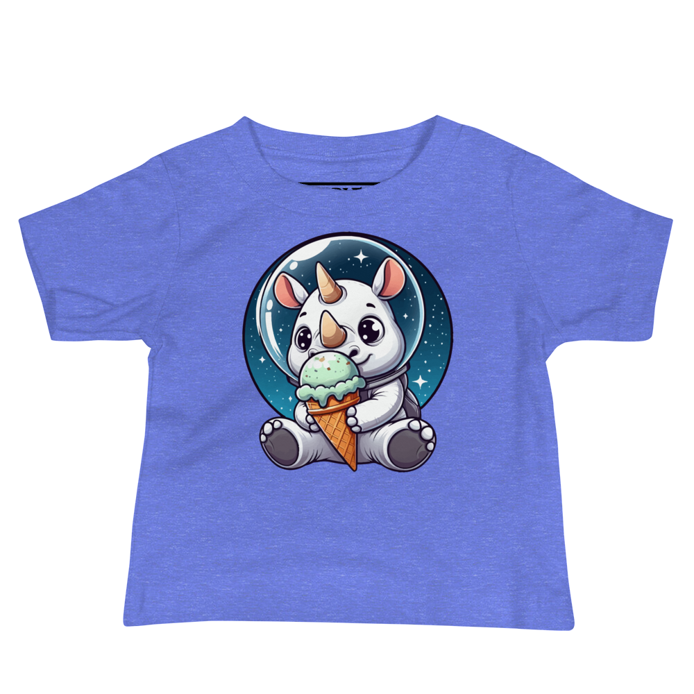 Space Rhino - Eating Ice Cream - Baby Tee