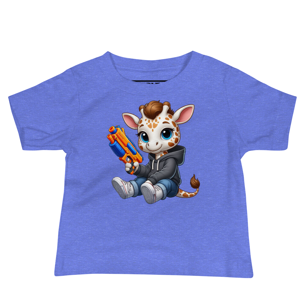 White Giraffe with Foam Dart Blaster - Baby Tee