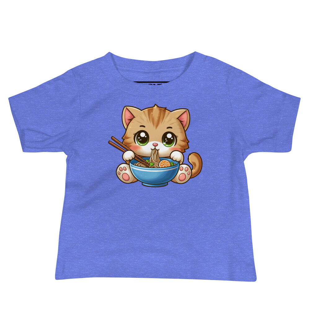 Brown Kitten - Eating Ramen - Baby Tee