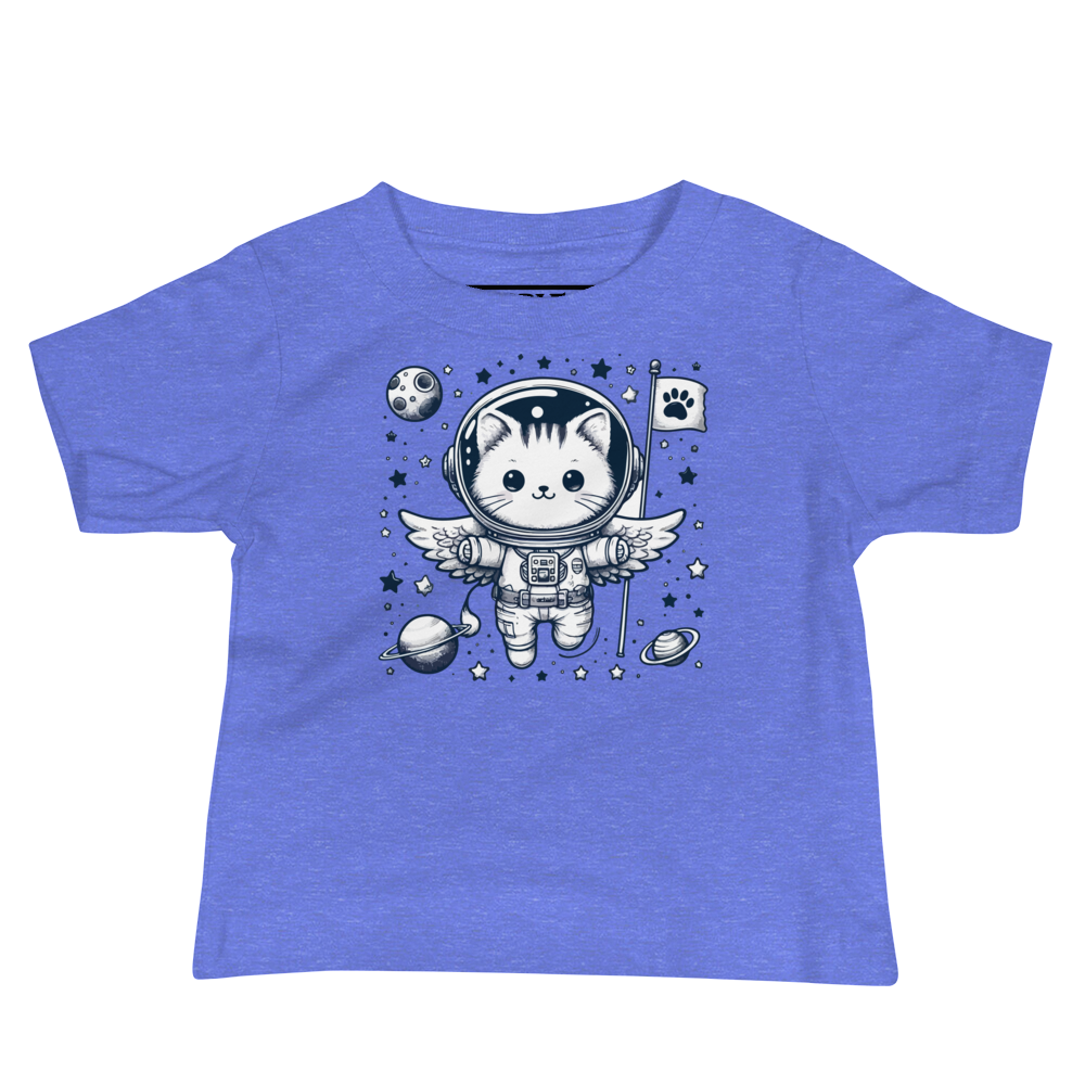 Space Kitten with Stars - Baby Tee