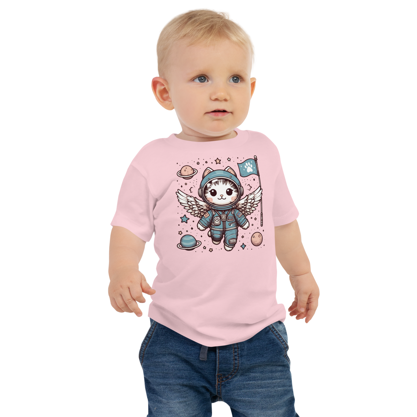 Space Kitten with Wings - Baby Tee