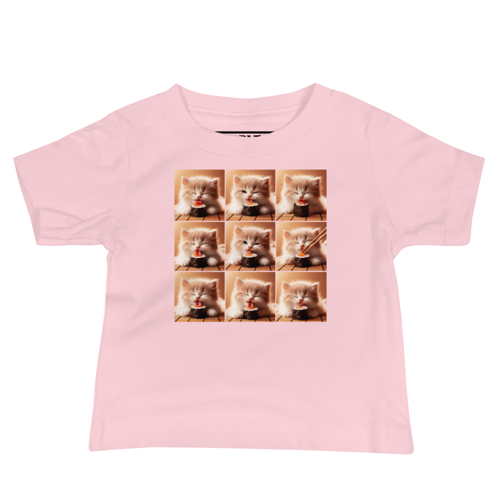 Kittens Eating Sushi Collage - Baby Tee