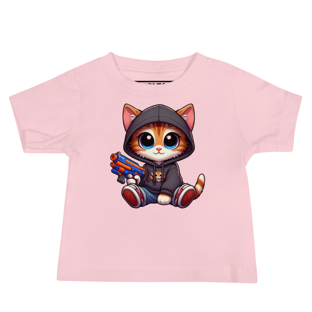 Orange Kitten with Foam Dart Blaster - Baby Tee
