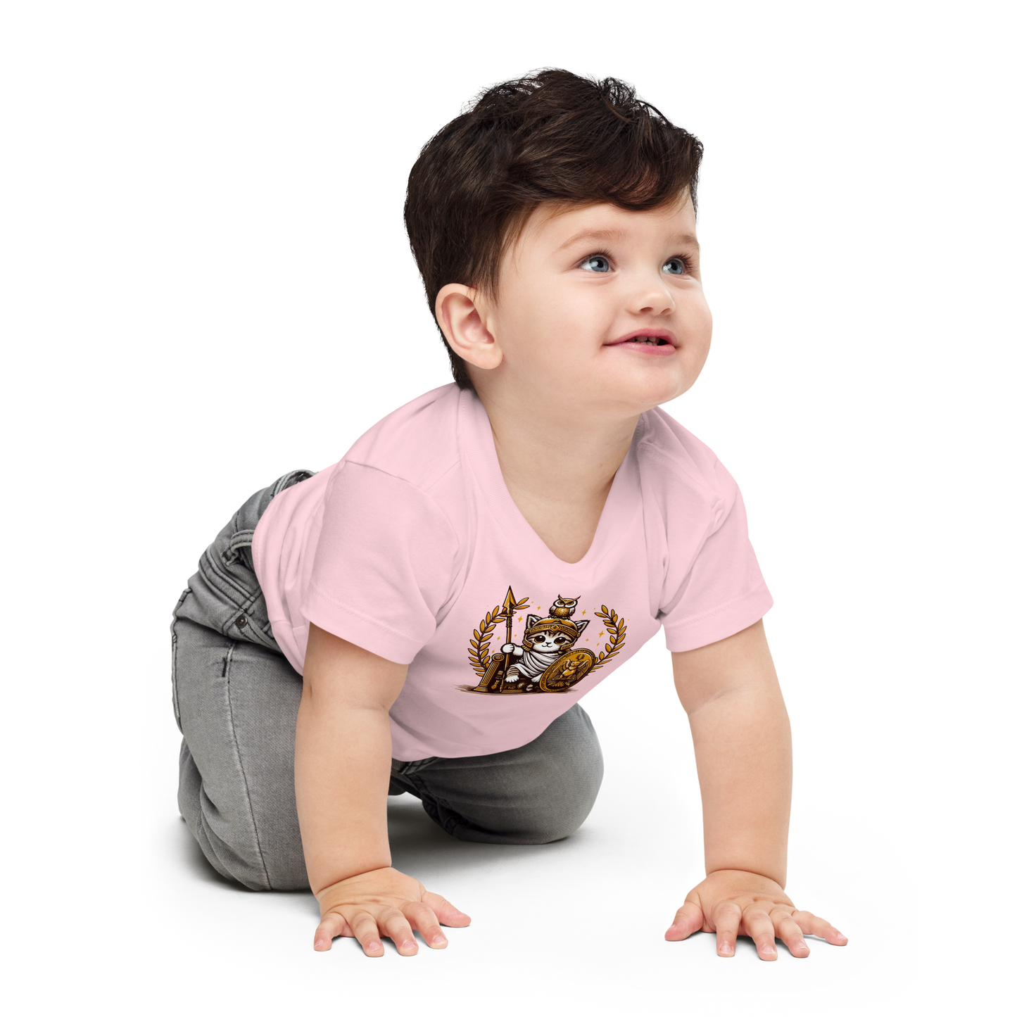 Roman Kitten with Owl - Baby Tee