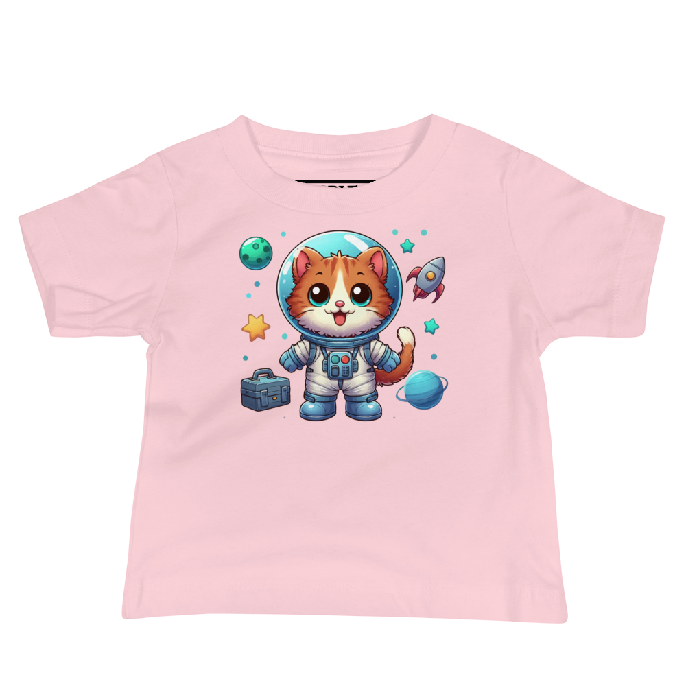 Space Kitten with Planets - Baby Tee
