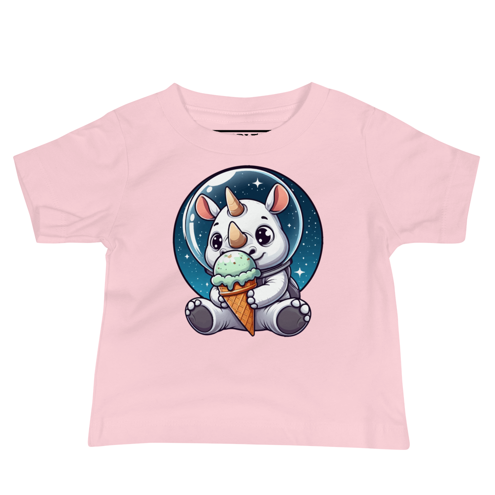 Space Rhino - Eating Ice Cream - Baby Tee