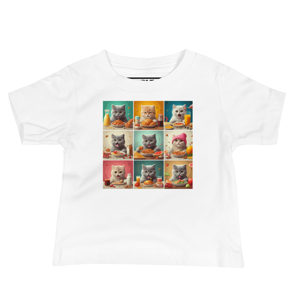 Kittens Eating Collage - Baby Tee