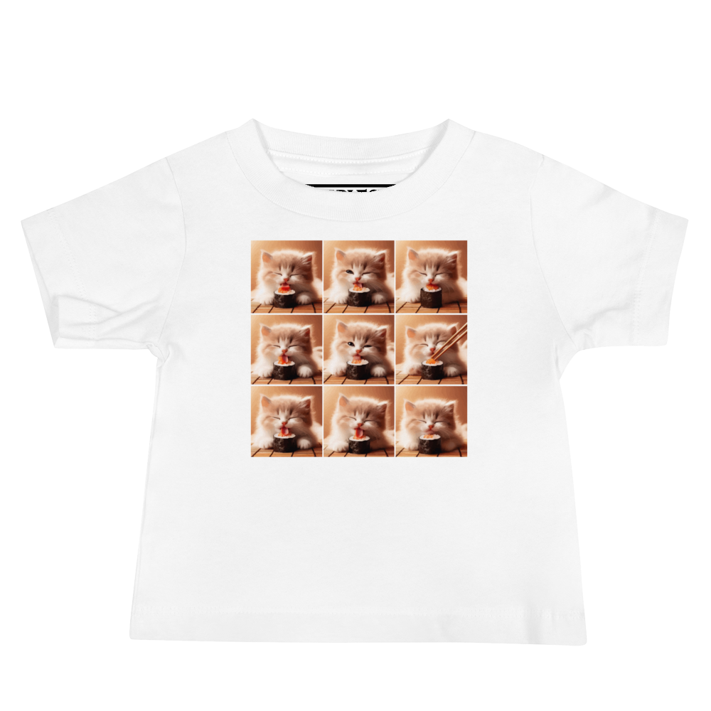 Kittens Eating Sushi Collage - Baby Tee