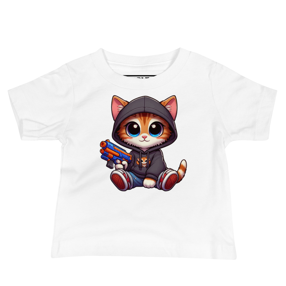 Orange Kitten with Foam Dart Blaster - Baby Tee