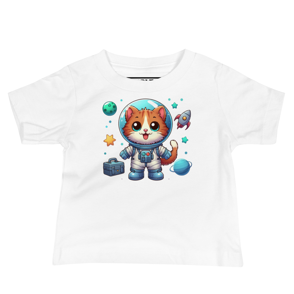 Space Kitten with Planets - Baby Tee