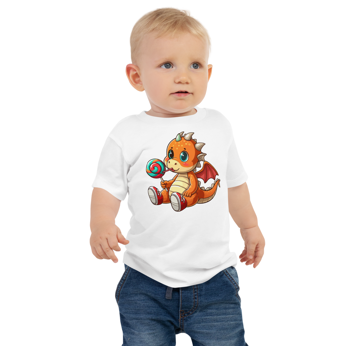 Baby Dragon with Lolipop - Baby Tee
