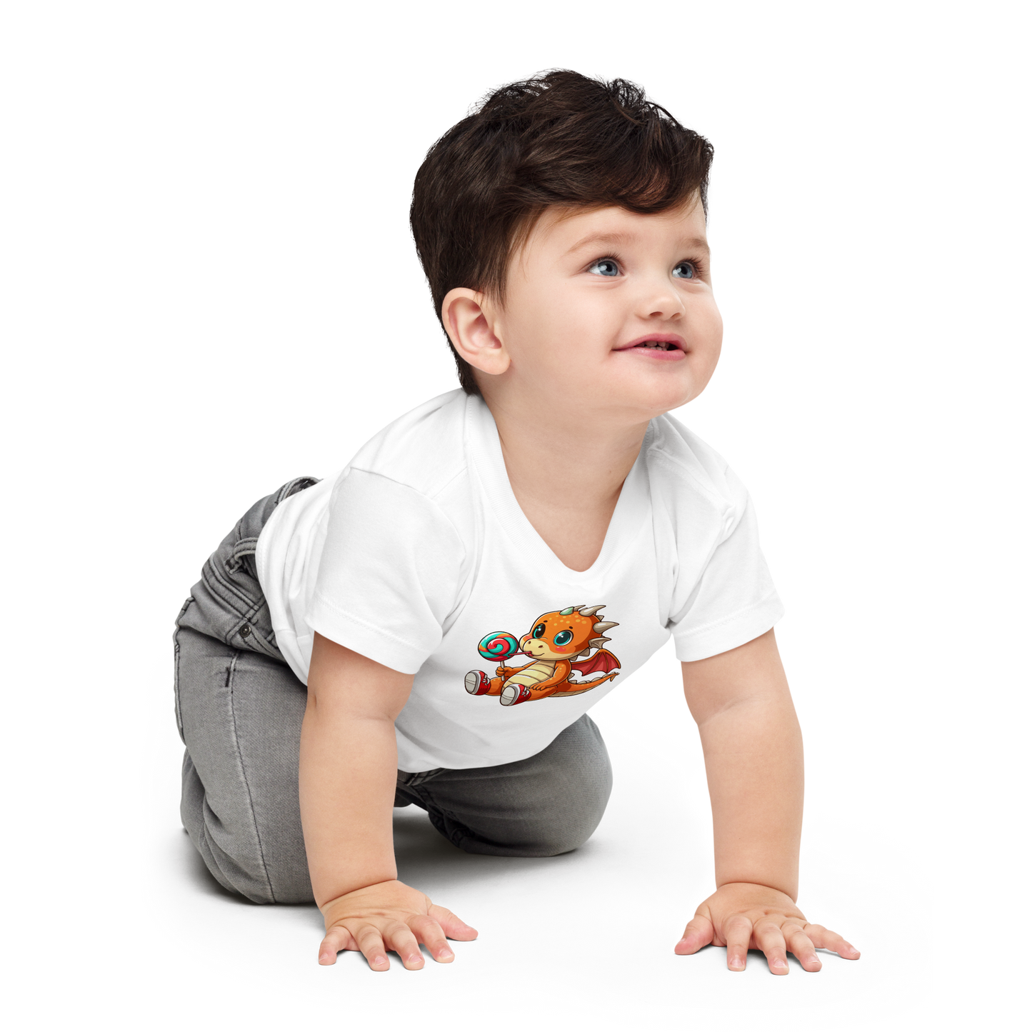 Baby Dragon with Lolipop - Baby Tee
