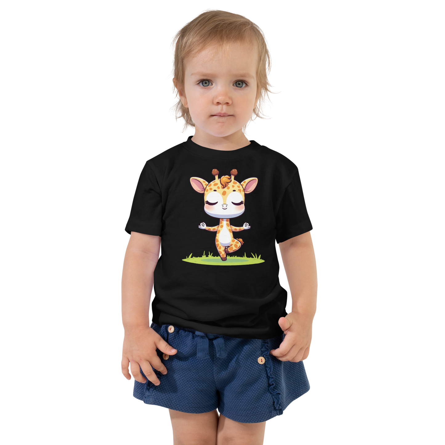 Giraffe doing Yoga - Toddler Tee