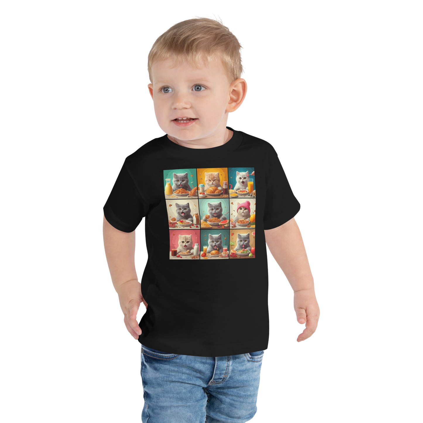 Kittens Eating Collage - Toddler Tee