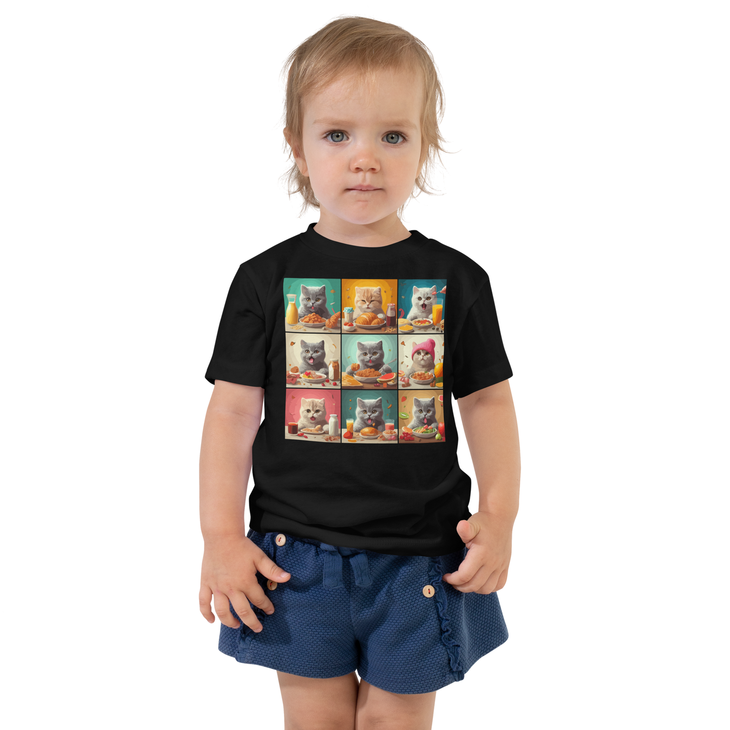 Kittens Eating Collage - Toddler Tee