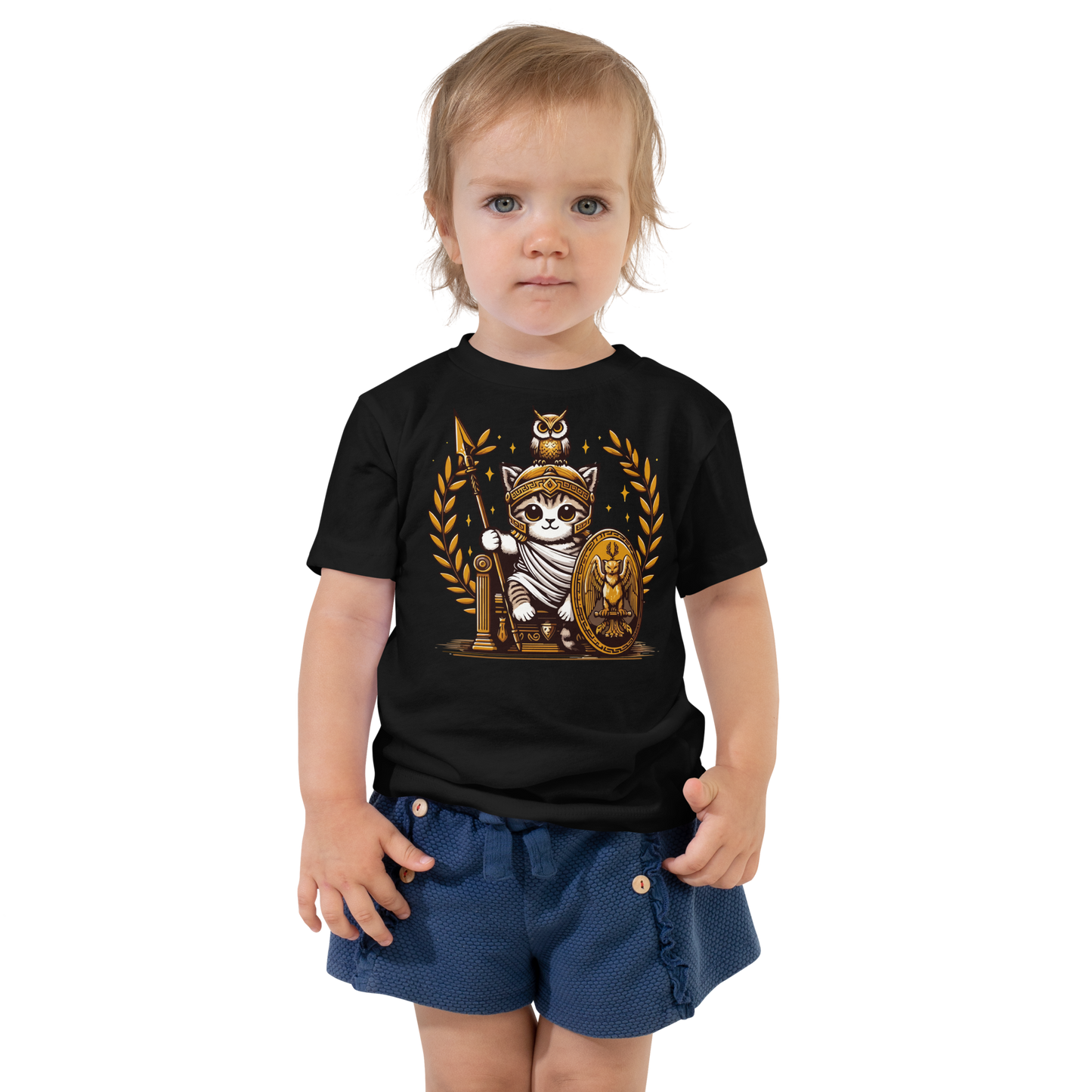 Roman Kitten with Owl - Toddler Tee