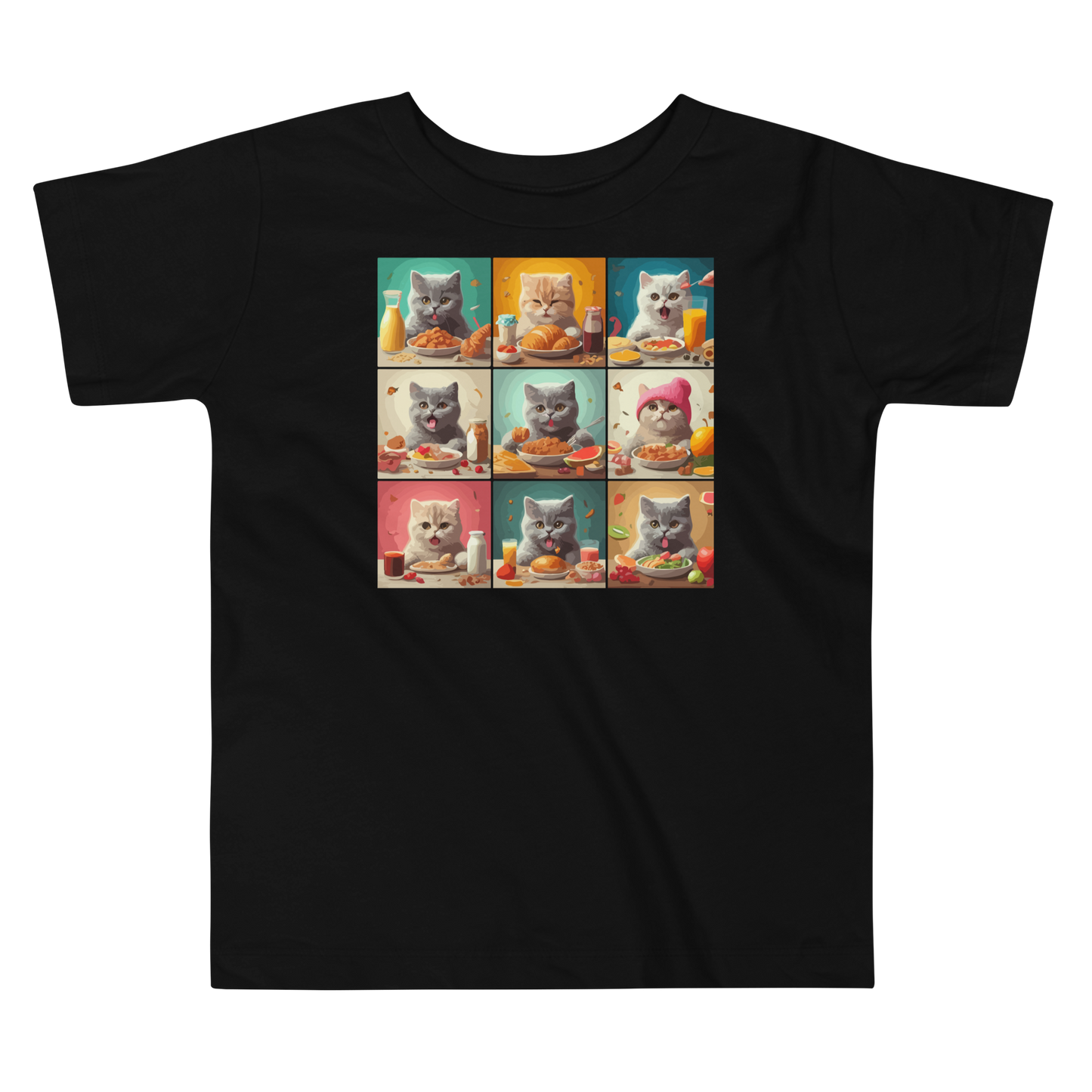 Kittens Eating Collage - Toddler Tee