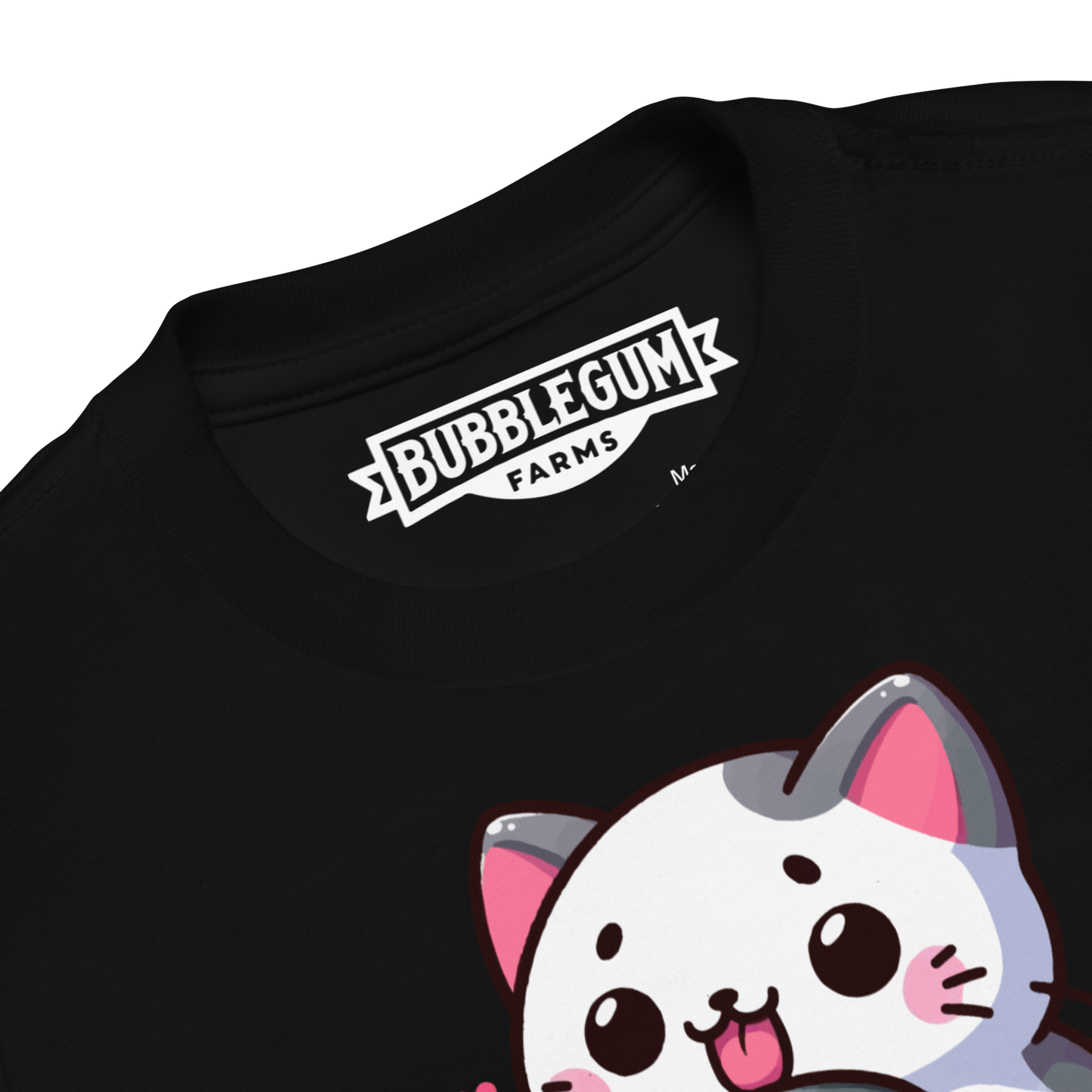 Black and Grey Kitten - Eating Sushi - Toddler Tee