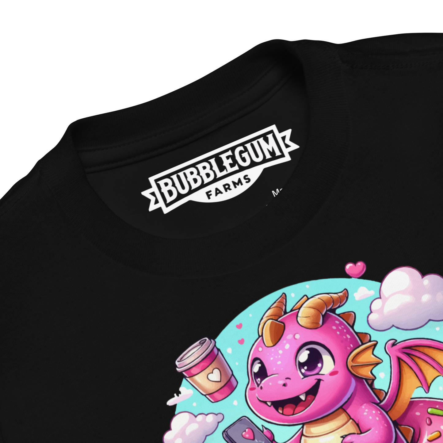 Pink Dragon - Loving Coffee and Donuts - Toddler Tee
