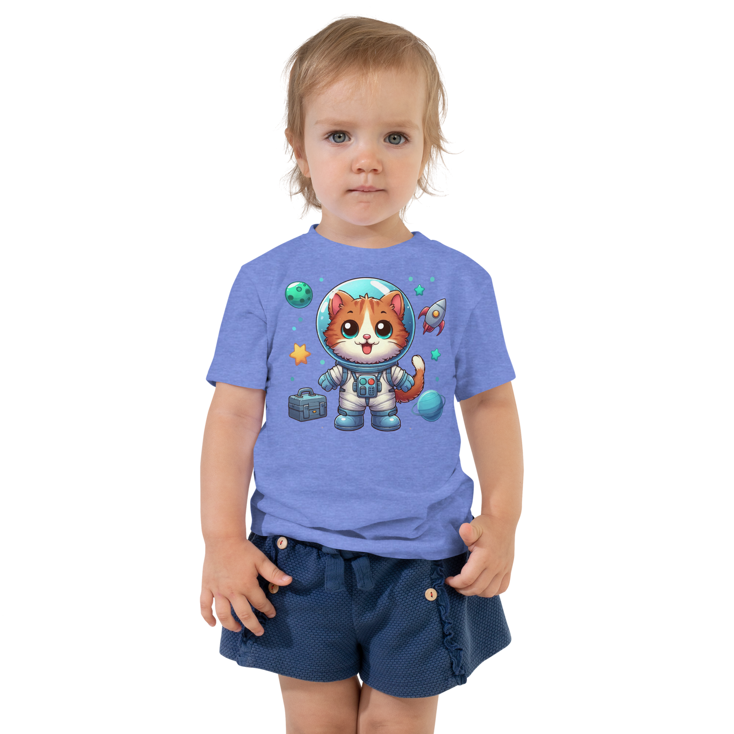 Space Kitten with Planets - Toddler Tee