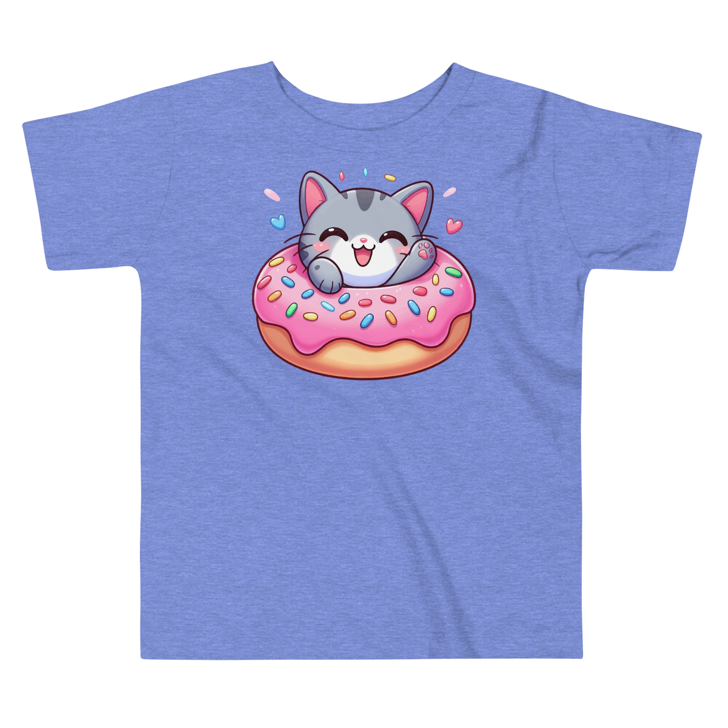 Grey Kitten - Laughing in a Donut - Toddler Tee