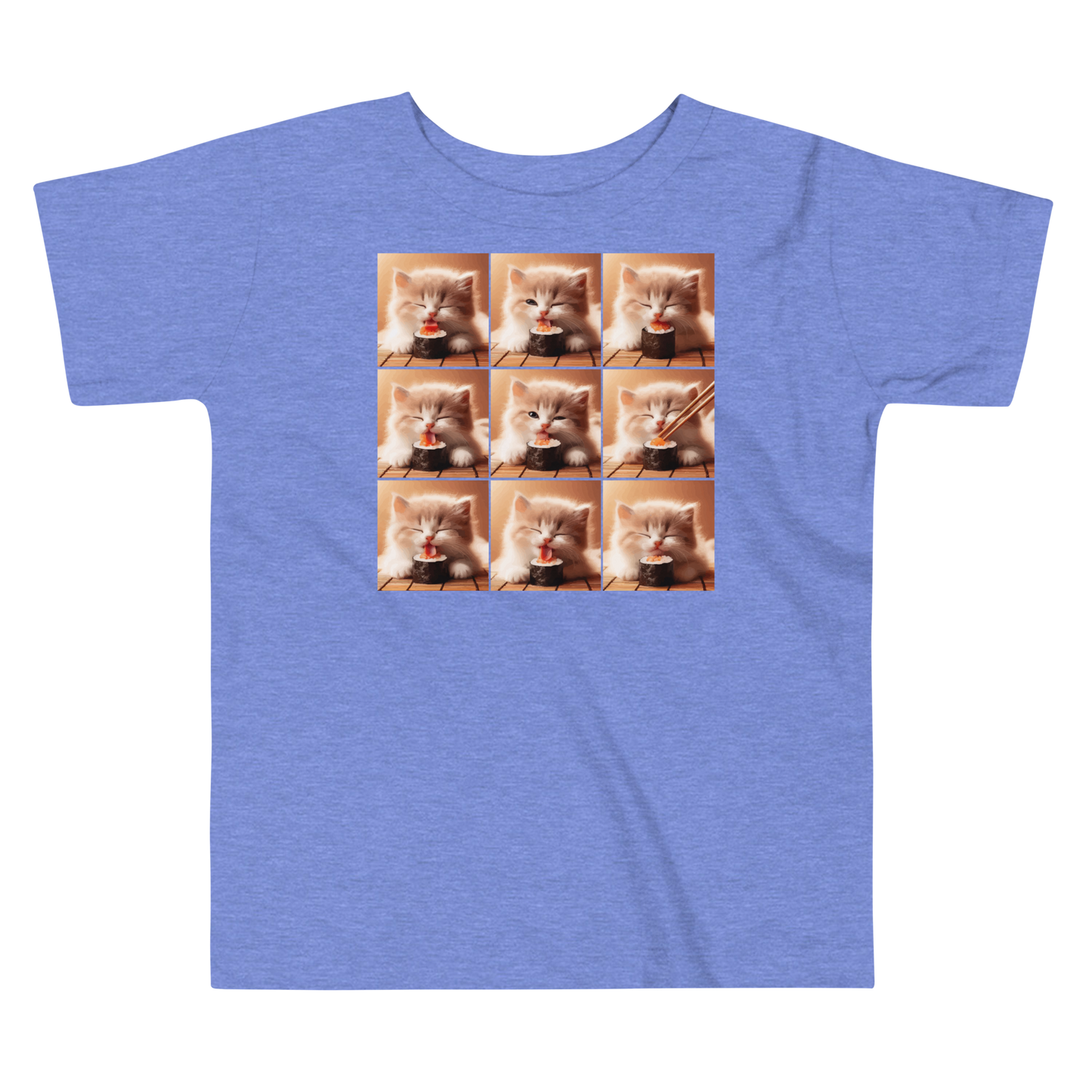 Kittens Eating Sushi Collage - Toddler Tee