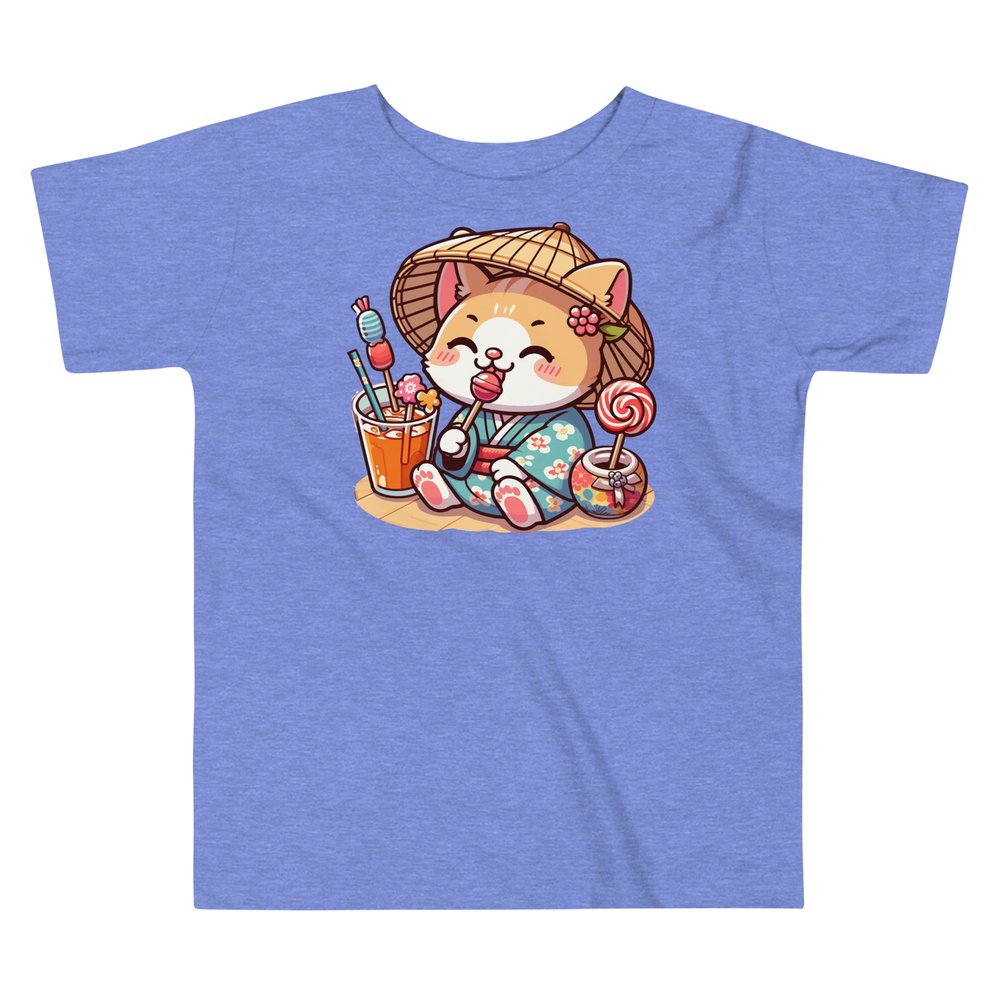 Orange Kitten in a Kimono - Toddler Tee