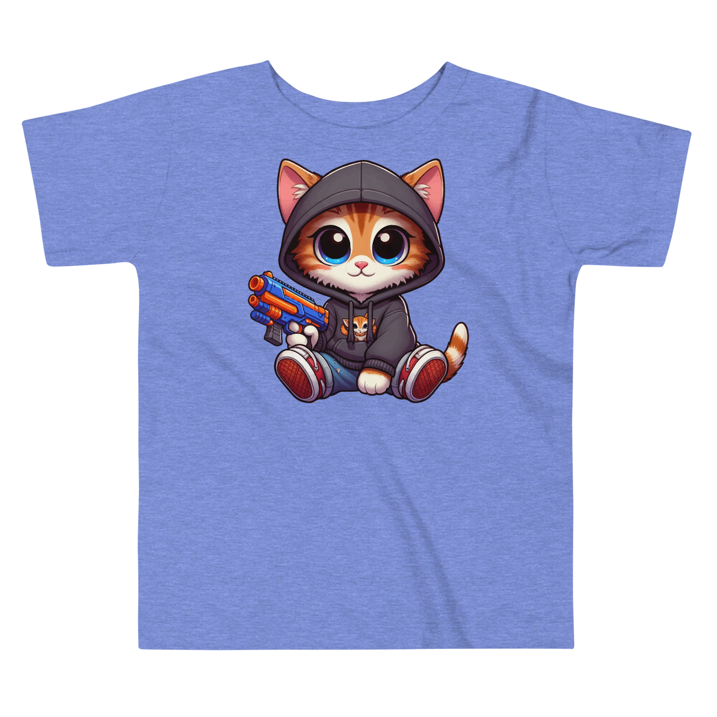 Orange Kitten with Foam Dart Blaster - Toddler Tee