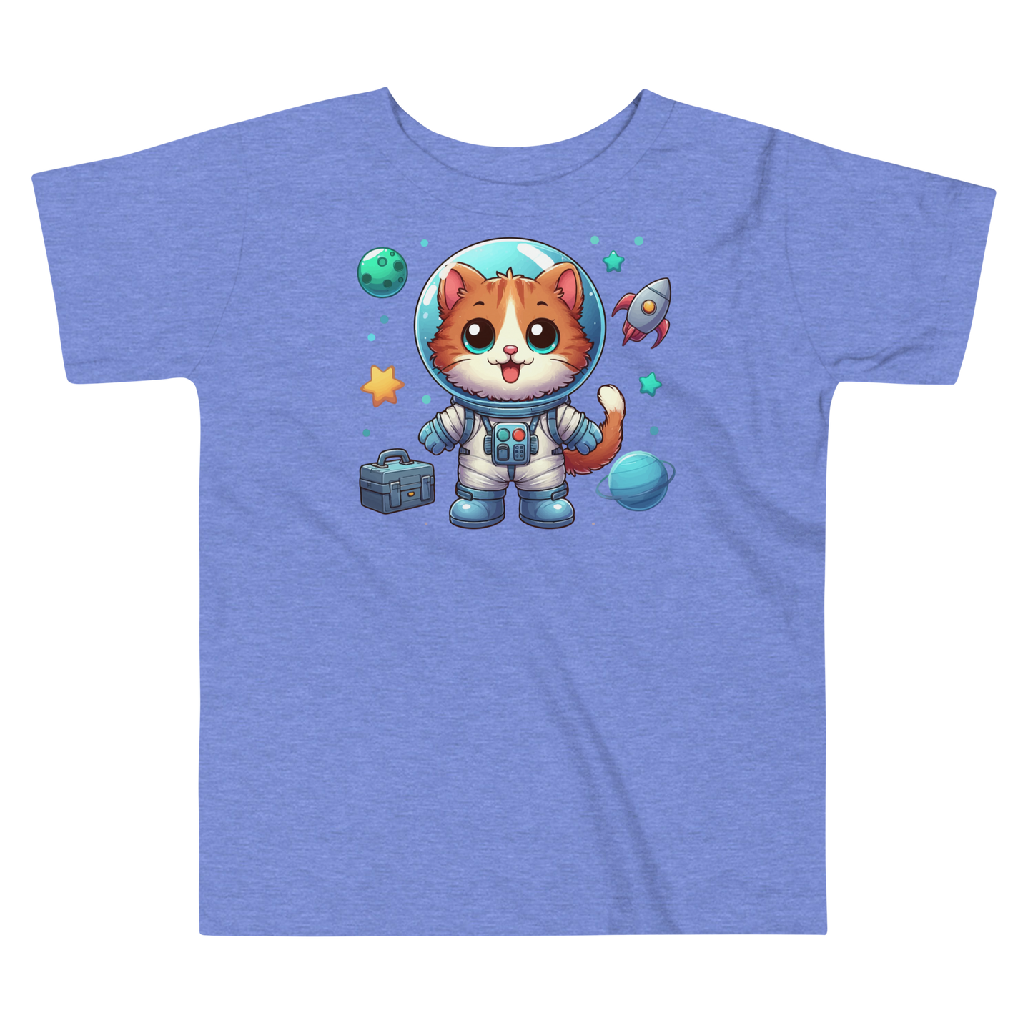 Space Kitten with Planets - Toddler Tee