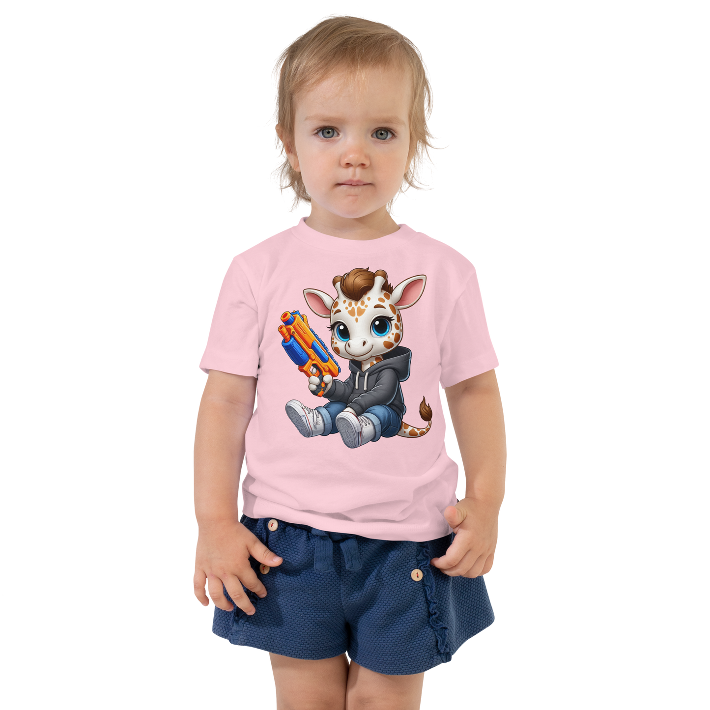 White Giraffe with Foam Dart Blaster - Toddler Tee