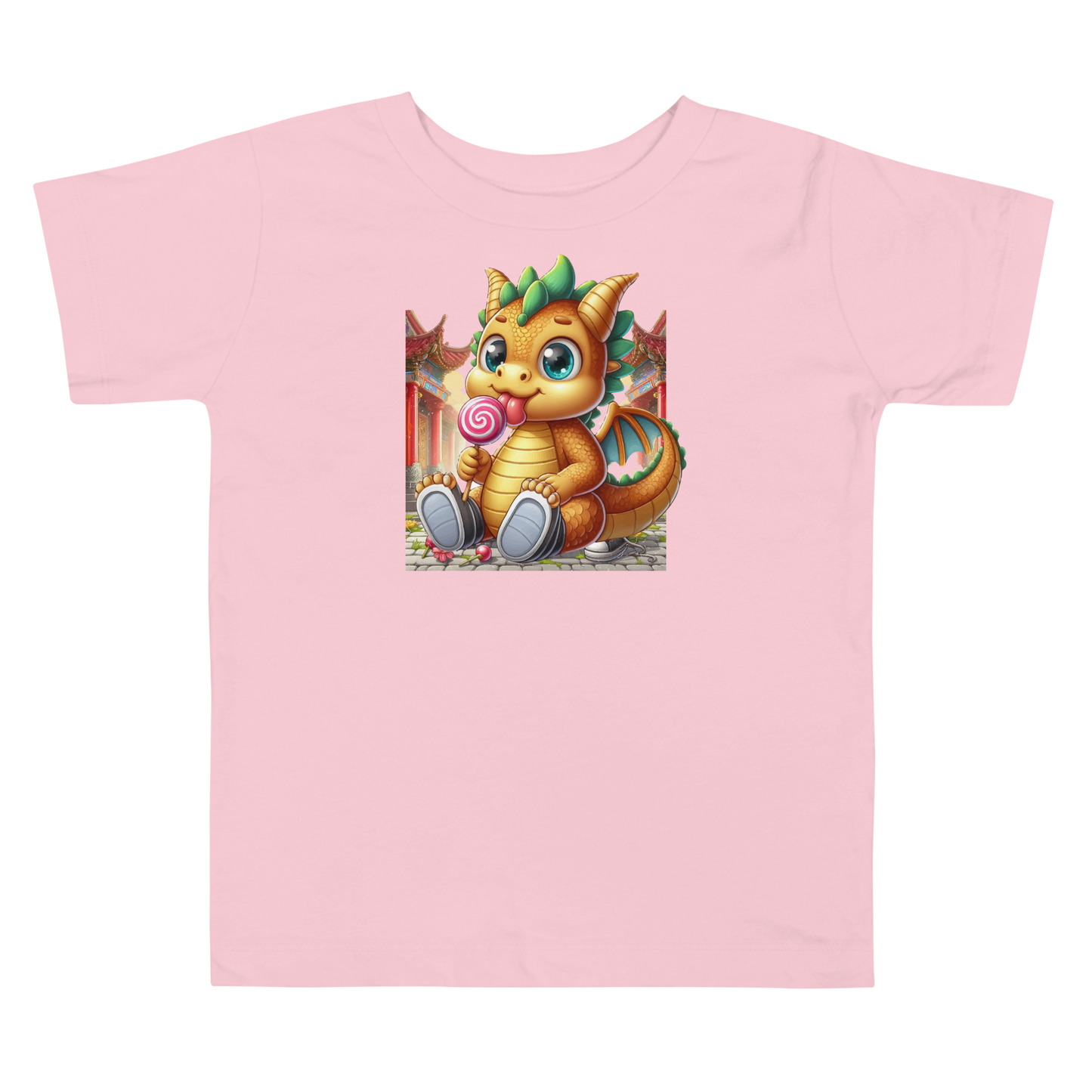 Dragon in Town with Lolipop - Toddler Tee