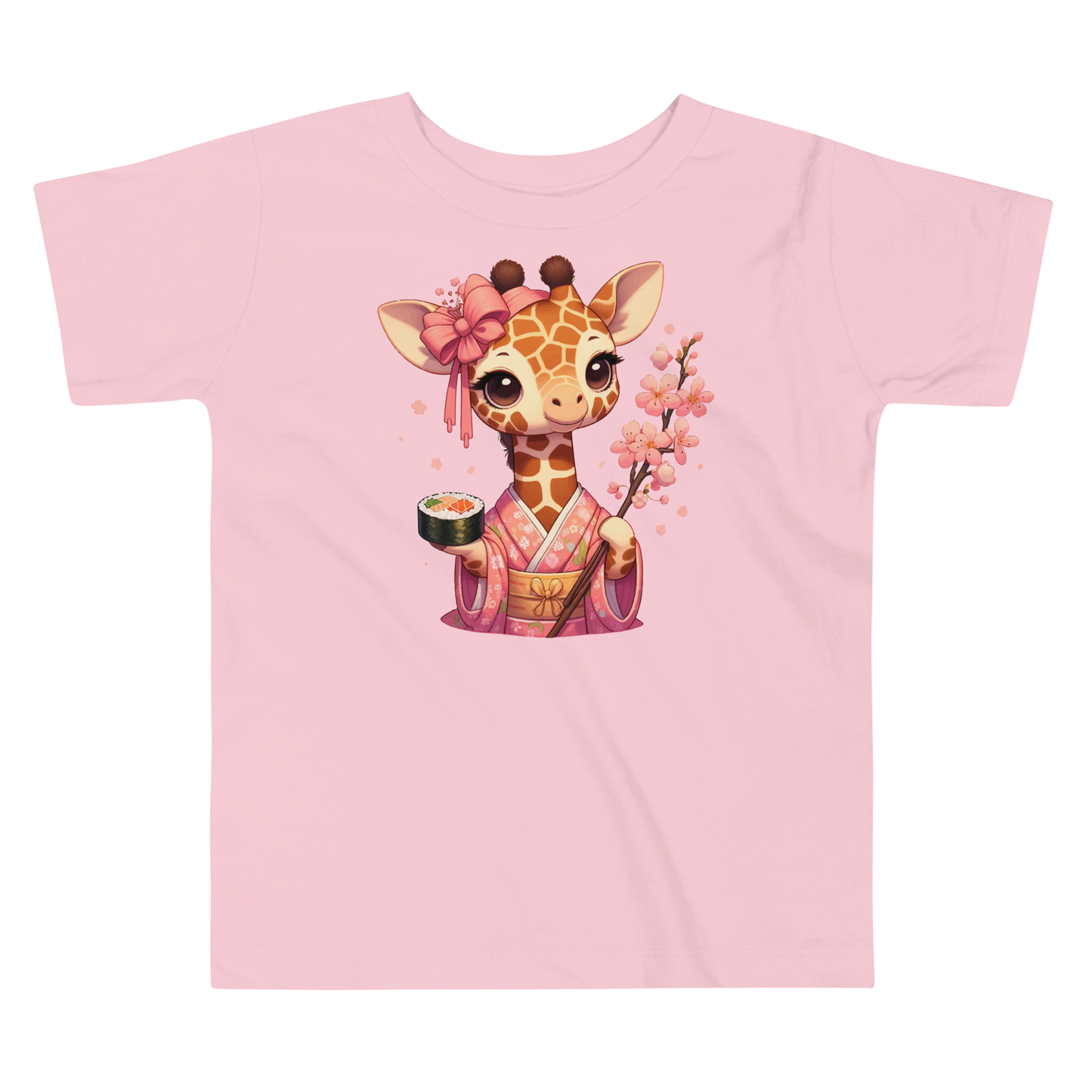 Geisha Giraffe - Holding Cherry Blossoms - Toddler Tee