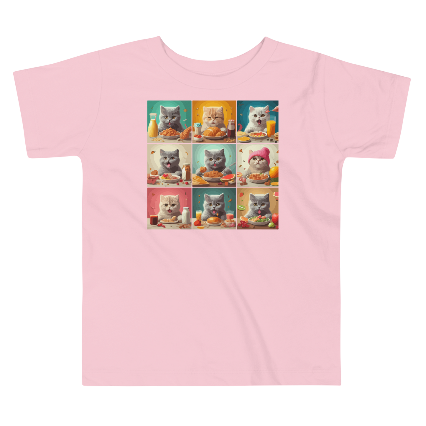 Kittens Eating Collage - Toddler Tee