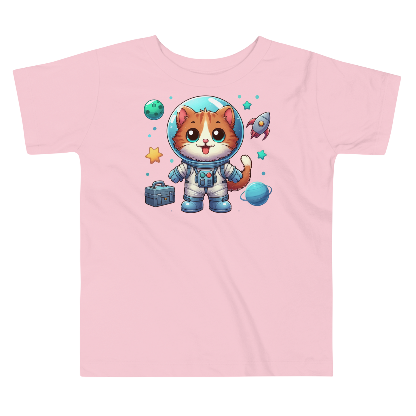Space Kitten with Planets - Toddler Tee