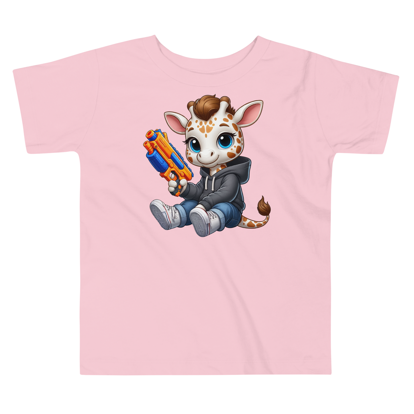 White Giraffe with Foam Dart Blaster - Toddler Tee
