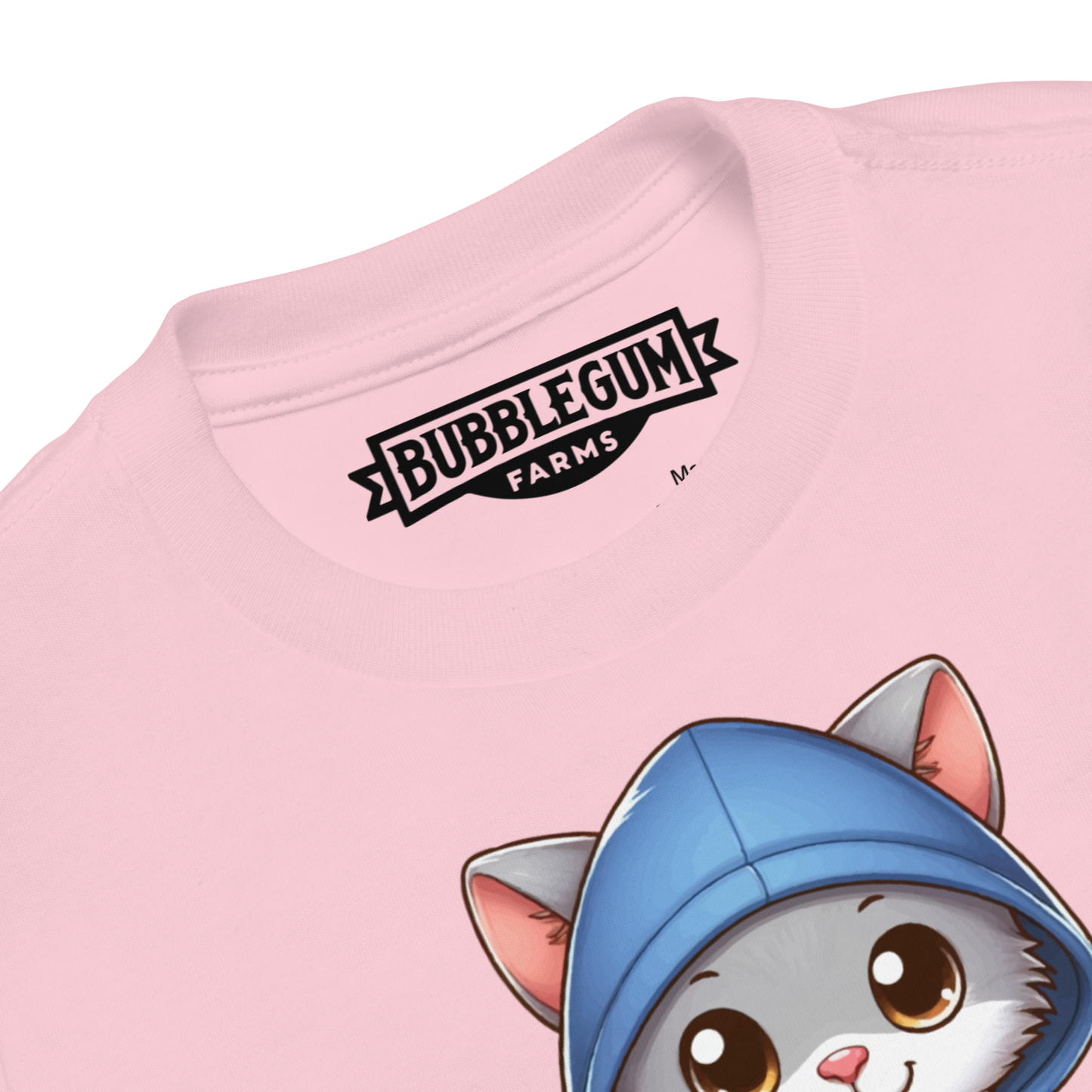 Grey Kitten Doing School - Toddler Tee