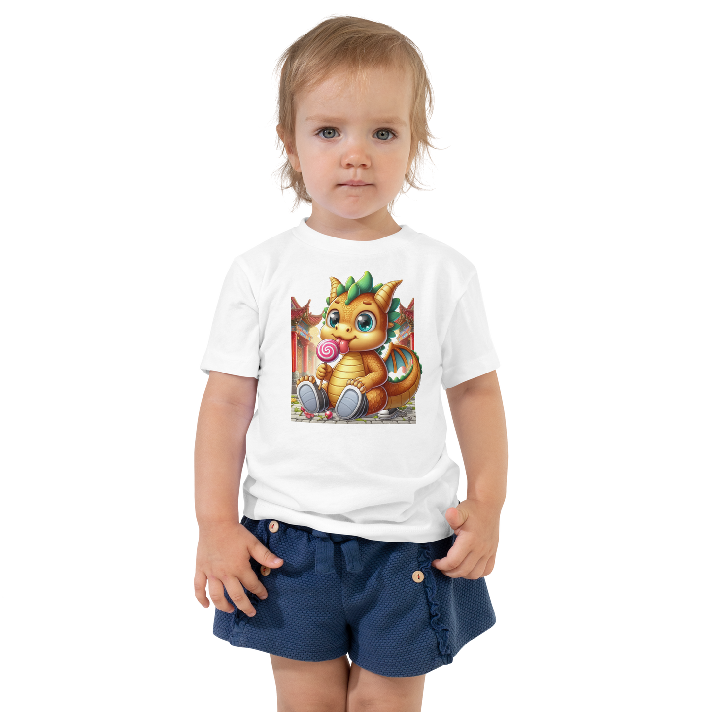 Dragon in Town with Lolipop - Toddler Tee